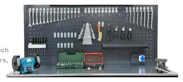 G-LINE BLACK 3/5 ÇEKMECELİ IŞIK + PRİZ 1,7M PANOLU DOLU TAKIM TEZGAHI 167 PARÇA